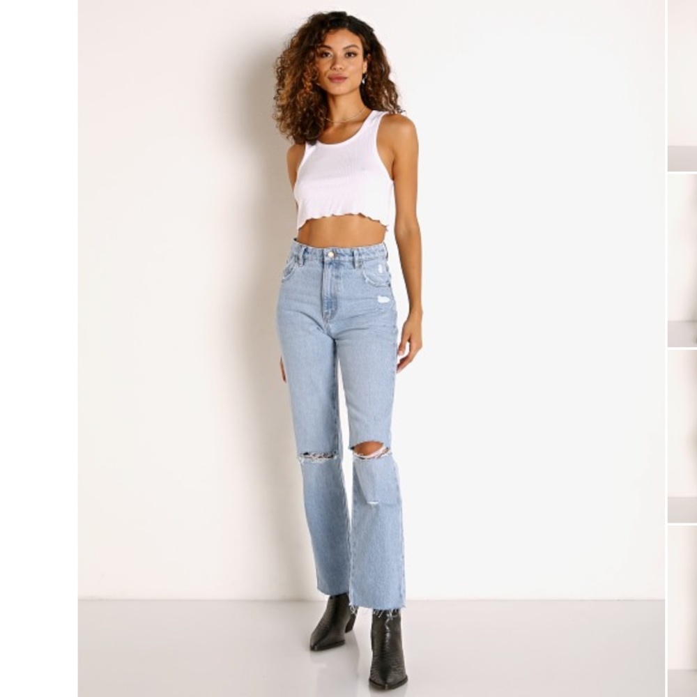 Rolla's Jeans women’s Original Straight Leg Jean in City Worn Size 24